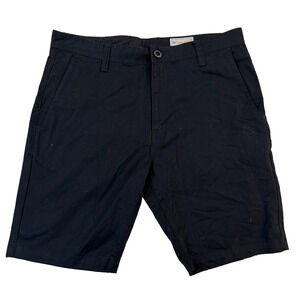 Volcom Shorts Mens 36 Navy Chino Classic‎ Flat Front Casual Summer Skate Style